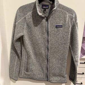 Patagonia Heather Gray Zip-Up Fleece